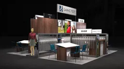 20x20 Island booth design by Reaction Space